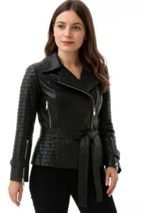Classic Chic Women’s Long Leather Coat in Black - Multiple Colours