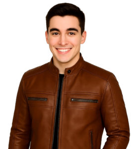 Rugged Chocolate Brown Waxed Leather Jacket for Men Classic Design