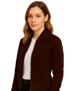 Burgundy Suede Leather Jacket for Women - Stylish & Soft Outerwear