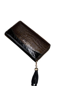 Women Leather Purse in Beautiful Brown and Black Colour Combination