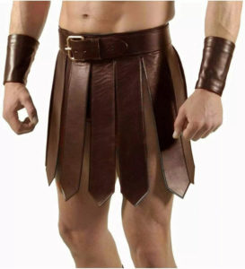 Brown-Leather-Roman-Gladiator-Kilt-for-Men